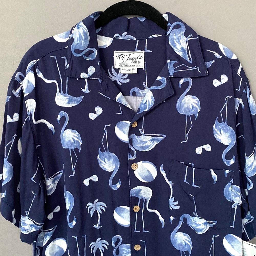 🆕 NWT Trunks Surf & Swim Co. Waikiki Aloha Shirt